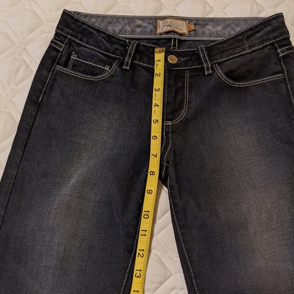 Paige Dark Wash Denim Flare Jeans - Picture 3 of 5